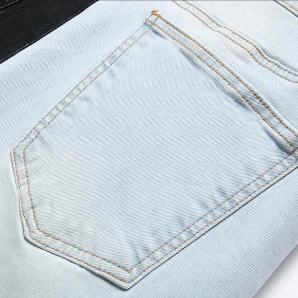 EUC Men’s Size 29 Givenchy Slim-Fit Jeans With Signature Black Stars Light Blue - Picture 3 of 12